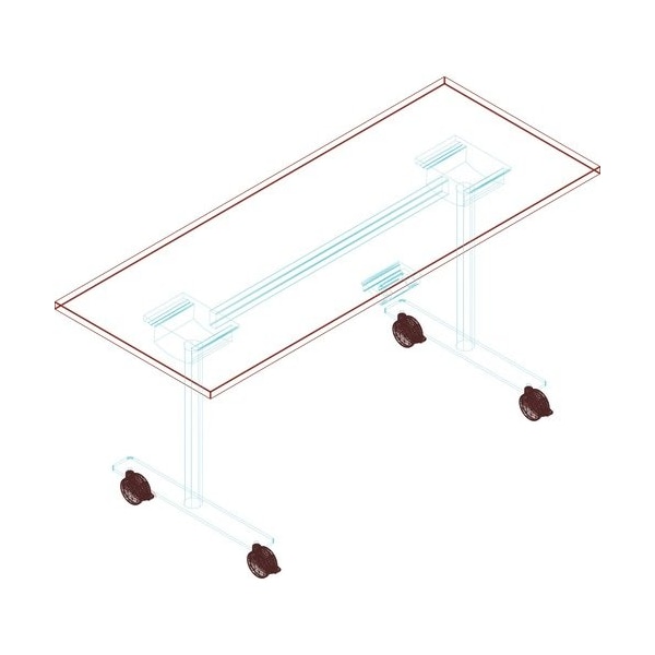 Groupe Lacasse Table, Rectangular, Mobile, 60inWx24inDx29inH, Salta LAST1SMRCF246TS - main